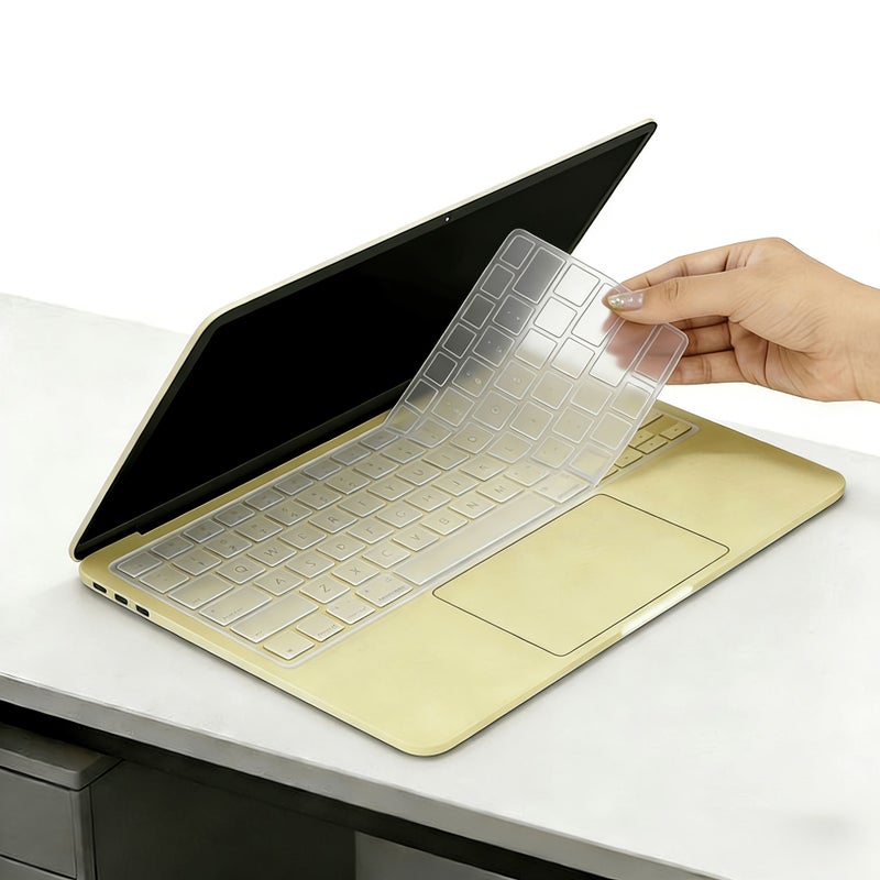 حامي لوحة مفاتيح MacBook مقاس 13 بوصة شفاف TPU ذاتي اللصق فيلم عالي الدقة تخزين 512 جيجابايت إصدار أمريكي - Image 5