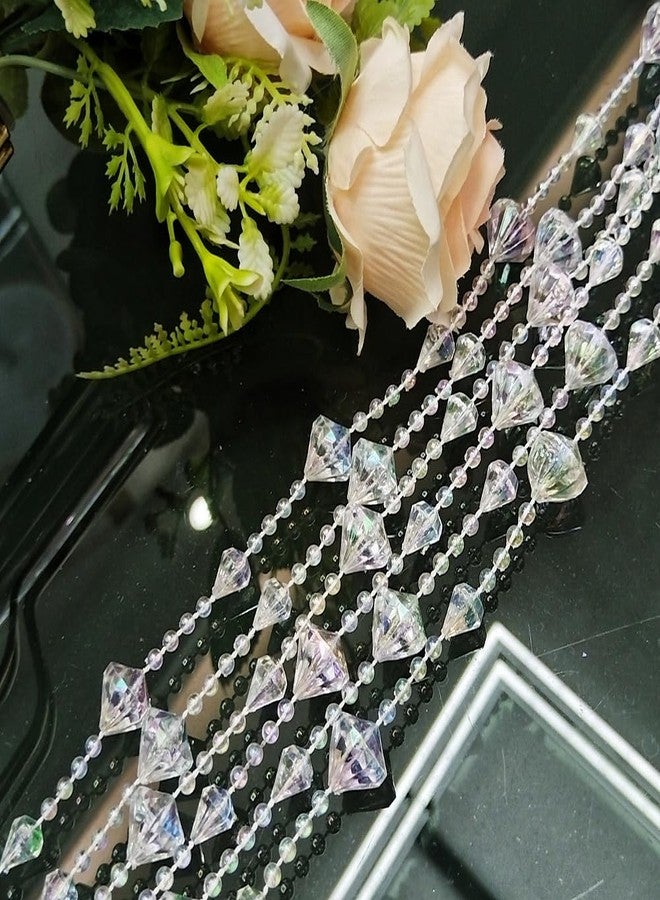 ave split Beaded Curtain Doorways Acrylic Hanging Door Beads String Curtains Tassel Room Divider Screen Decor for Doorway Window Living Room Wedding 053dzs (Shiny Transparent) - Image 4