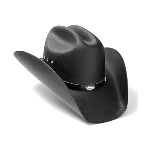Western Express Natural Straw Cowboy Hat for Men and Women - Cattleman Style with Black Hat Band and Silver Conchos - Image 2