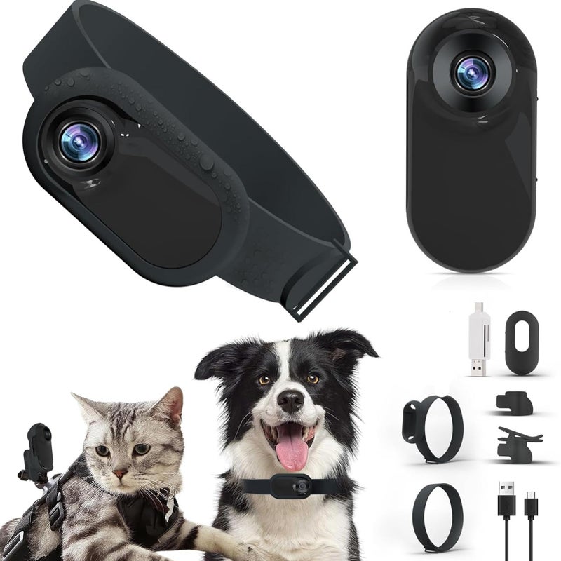ASHATA HD 1080P Cat Collar Camera Pet DV Camera 170 Degree Wide Angle Lens Dog Collar Camera Sport Action Camera for Cats Dogs Outdoor Inoor Puppy Supplies Birthday ASHATA9eazqg3rc4 - Image 2