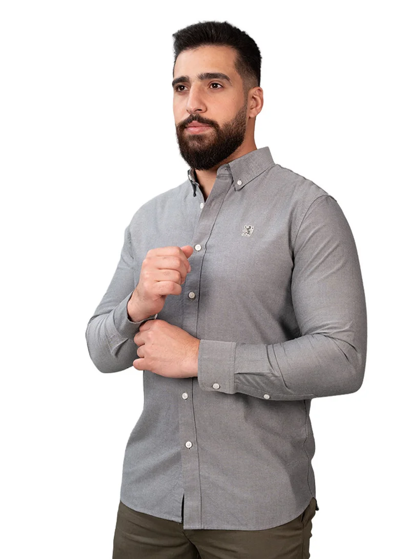 GIORDANO Men's Oxford Long Sleeve Shirt