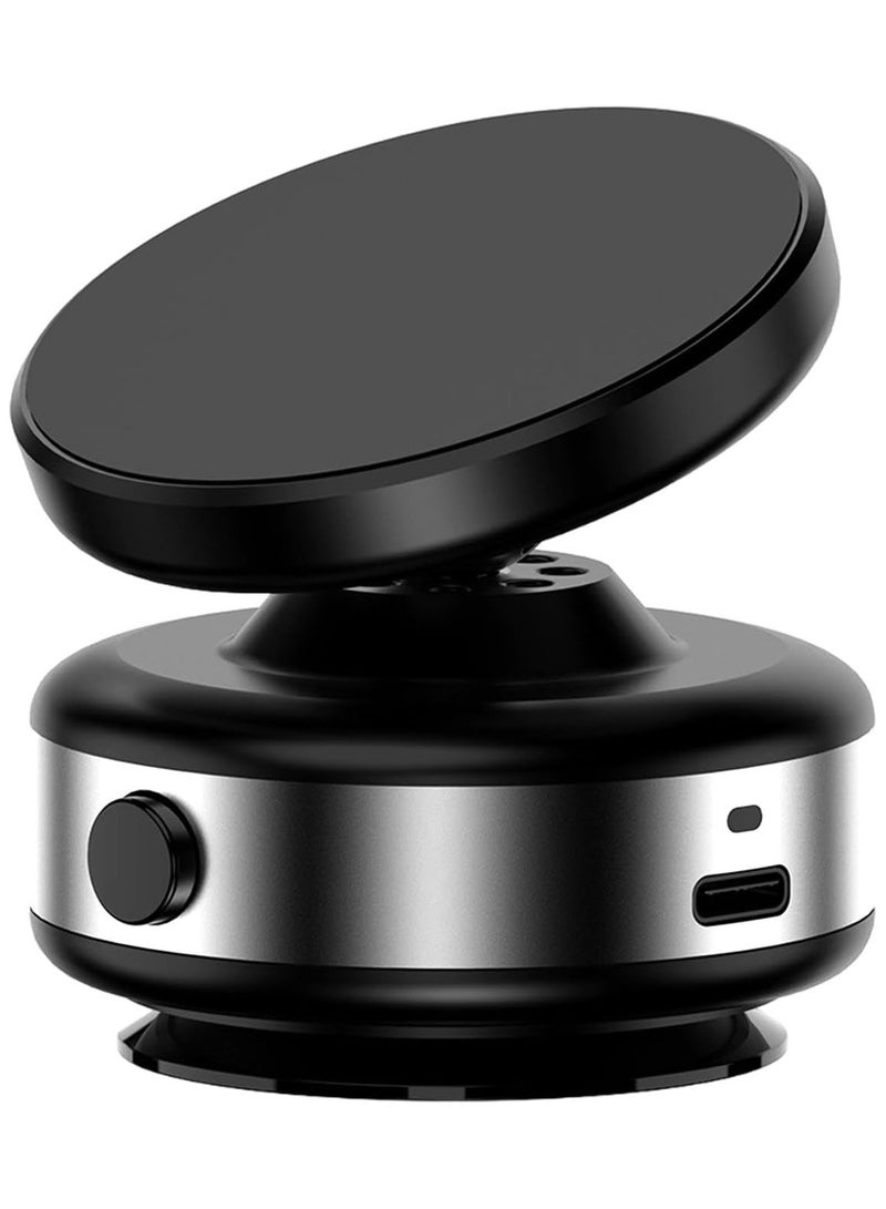 DUSALA Magnetic Car Phone Mount, Car Phone Holder Magnetic, 360 Degree Rotatable Aluminum Alloy Magnetic Phone Mount, Vacuum Suction Phone Stand Cradle, Multi-functional Car Mount for Dashboard - Image 1