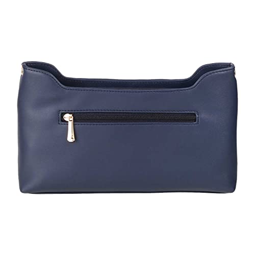 Mochi Blue Faux Leather Premium Zipper Casual Sling Bag For Women (66-7213) - Image 3
