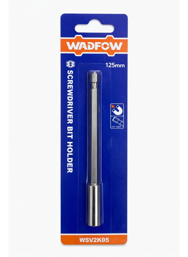 وادفو حامل رؤوس مفك مغناطيسي WADFOW بطول 125 مم – 1/4 بوصة HEX – أداة تثبيت رؤوس البراغي عالية الجود - Image 1