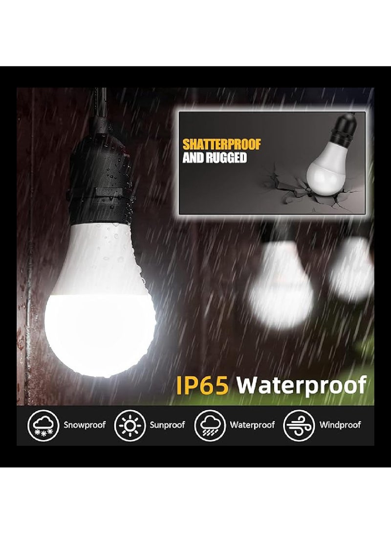 يوويل في الهواء الطلق مقاوم للماء IP65 سلسلة أضواء LED E27 حامل سلك حامل لمبة 50 مترًا مع 100 مصباح LED 9 وات أبيض بارد مع قابس الاتحاد الأوروبي حامل المصباح الشمسي لأضواء رمضان الديكور والديكور الخارجي ضوء سلسلة سلكية معلقة ضوء رمضان للحديقة التجارية وساحة الشرفة - Image 4
