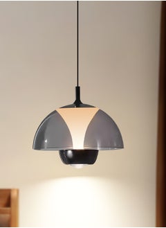 YATAI LIGHTING Modern LED Pendant Light, Black Dome Pendant Lamp with 4500K Warm White LED, 15W Adjustable Height, Hardware & Glass, Ideal for Bedside Dining Table Kitchen Island  - Image 1
