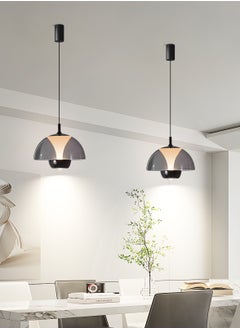 YATAI LIGHTING Modern LED Pendant Light, Black Dome Pendant Lamp with 4500K Warm White LED, 15W Adjustable Height, Hardware & Glass, Ideal for Bedside Dining Table Kitchen Island  - Image 4