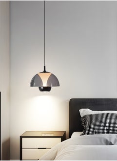 YATAI LIGHTING Modern LED Pendant Light, Black Dome Pendant Lamp with 4500K Warm White LED, 15W Adjustable Height, Hardware & Glass, Ideal for Bedside Dining Table Kitchen Island  - Image 5