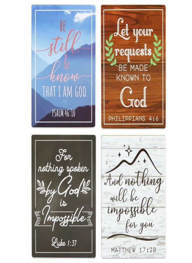 Juvale Refrigerator Magnets - Bible Verse Magnets - Versatile Christian Locker Accessories - MDF Magnetic Cross for Refrigerator - Pack of 12, Multi-Color, 3" Round/3"x 2" Rect/3"x 4" Cross - Image 4