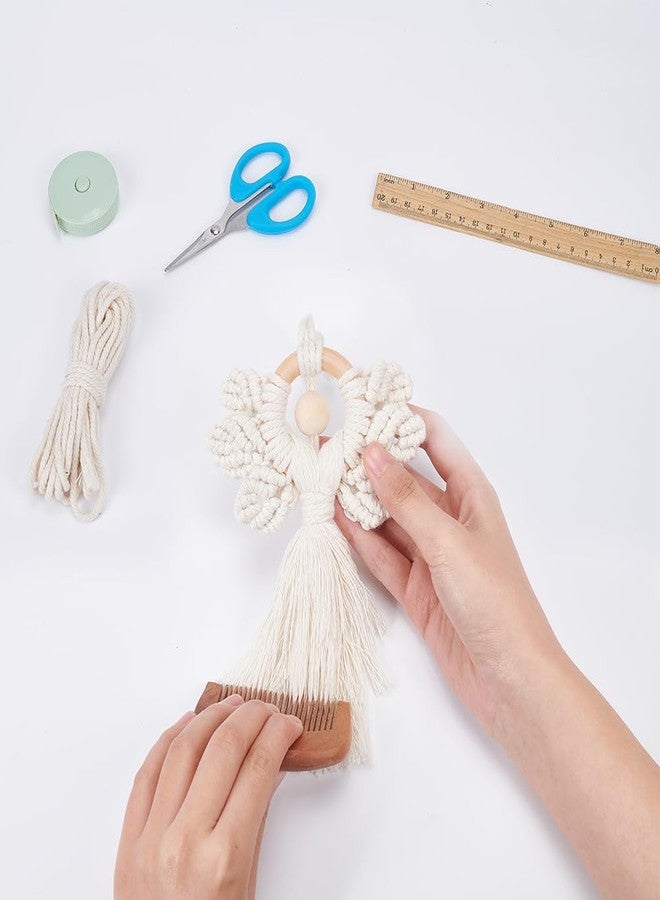 ORIGACH 3 Set DIY Angel Macrame Kit, Boho Wall Hanging Ornament for Beginners, Angel Wings Kit with Instruction Tutorial for Adults - Image 5