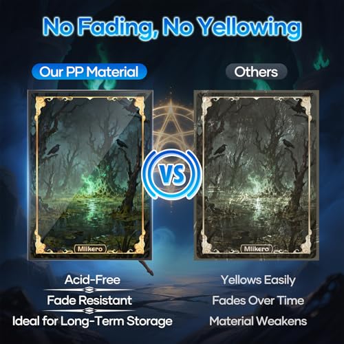 Mlikero 500 Counts Black Card Sleeves, Matte Card Sleeve Deck Card Protectors, Trading Card Sleeves Fit for MTG, TCG and Sports Cards - Image 3
