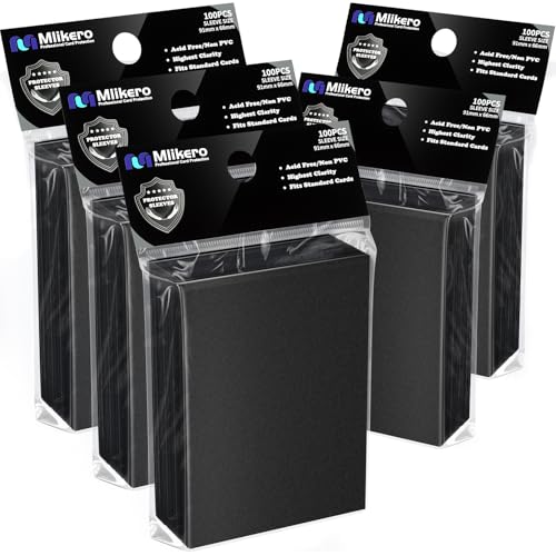 Mlikero 500 Counts Black Card Sleeves, Matte Card Sleeve Deck Card Protectors, Trading Card Sleeves Fit for MTG, TCG and Sports Cards - Image 1