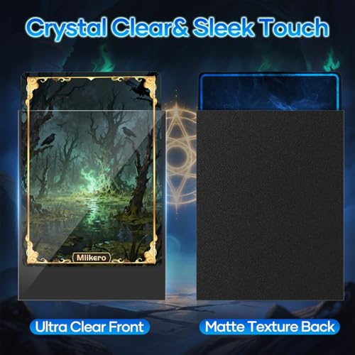 Mlikero 500 Counts Black Card Sleeves, Matte Card Sleeve Deck Card Protectors, Trading Card Sleeves Fit for MTG, TCG and Sports Cards - Image 2