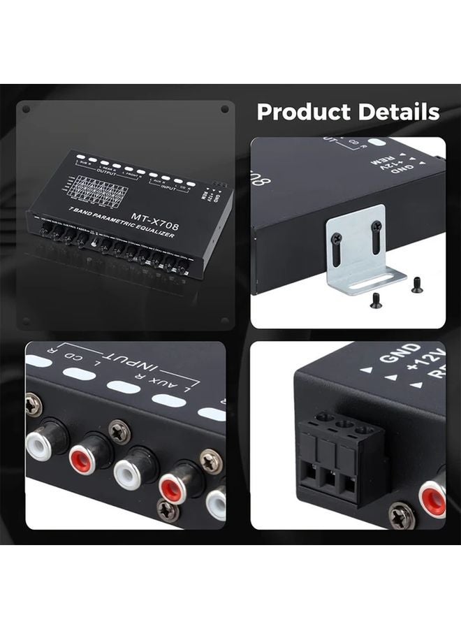 5 Sections Professional 7 Band Car Audio Equalizer Multifunctional EQ Tuning Crossover Amplifier - Image 4