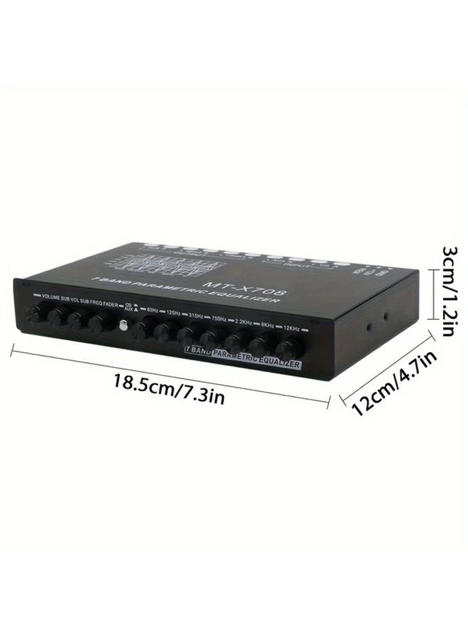 5 Sections Professional 7 Band Car Audio Equalizer Multifunctional EQ Tuning Crossover Amplifier - Image 3