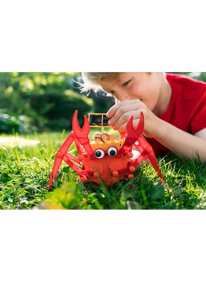 4M Green Science Hybrid Crabot – Build a Crawling Crab Robot Powered by Solar or Battery – DIY STEM Toy for Kids Ages 5+ – Educational Robotics Kit for Boys and Girls to Learn Green Energy | 00-03448 - Image 2