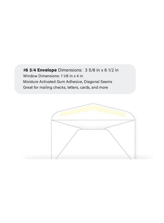 Office Express 6 3/4 Window Envelope 24 White (3 5/8 X 6 1/2) Window Envelope Series (Box Of 500) - Image 3