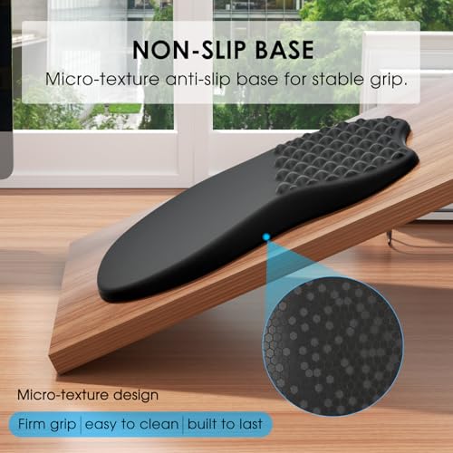 MROCO Ergonomic Mouse Pad with Wrist Support, Memory Foam Wrist Rest Mouse Pad, Non-Slip Base, Smooth Surface for Office & Home, Black - Image 5