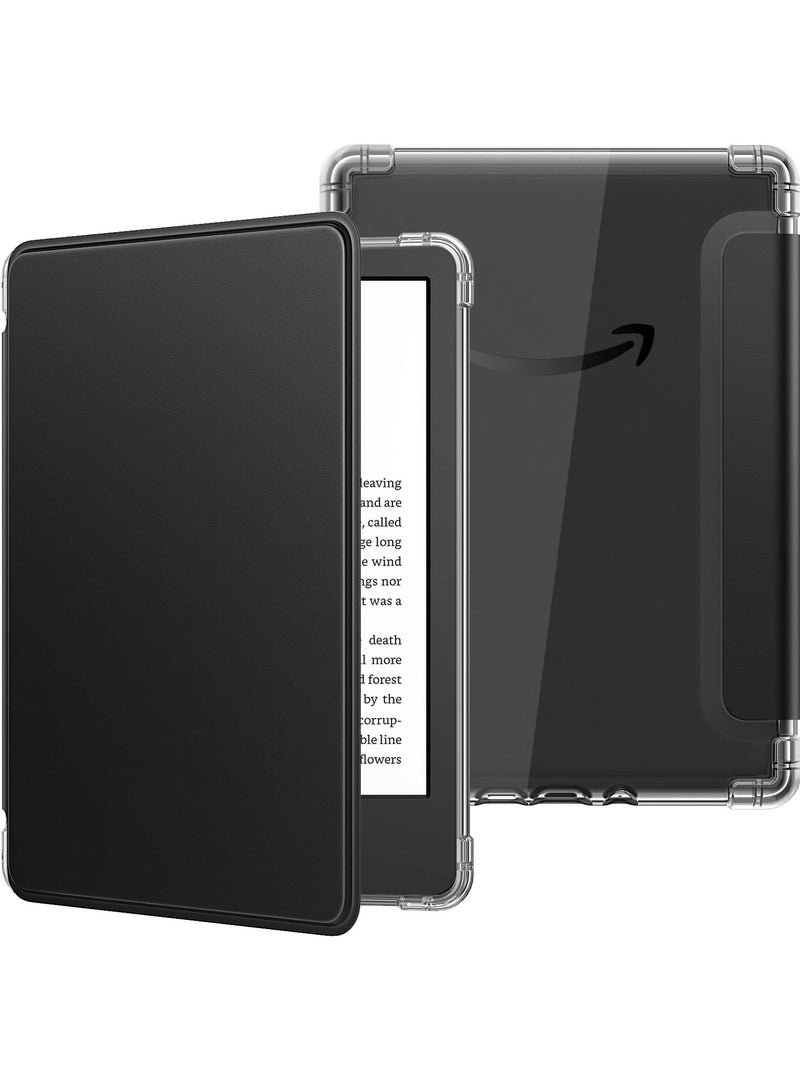 SYOSI Case for 6" Kindle (11th Generation, 2022 Release), Ultra Clear Soft Flexible Transparent TPU Back Shell with Auto Wake/Sleep, Light Cover for Kindle 11th Generation 2022, Black - Image 1