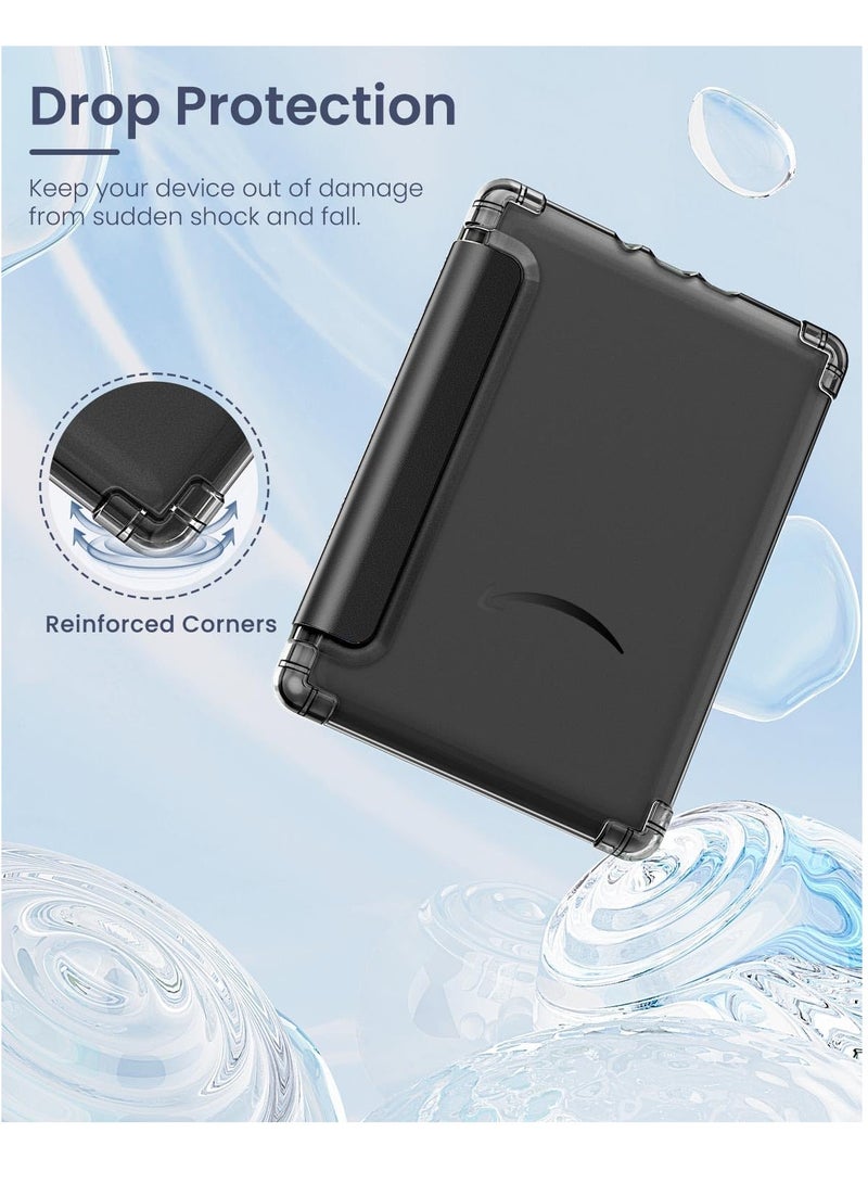 SYOSI Case for 6" Kindle (11th Generation, 2022 Release), Ultra Clear Soft Flexible Transparent TPU Back Shell with Auto Wake/Sleep, Light Cover for Kindle 11th Generation 2022, Black - Image 3