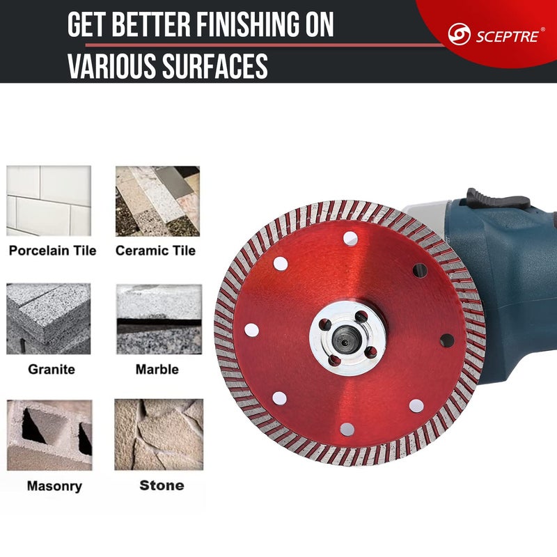 Sceptre شفرة قطع البلاط فائقة النحافة ZERO CHIPPING بتقنية HOT PRESS TURBO للسيراميك والقطع الدقيق (110 مم أو 4 بوصة TURBO) - Image 5