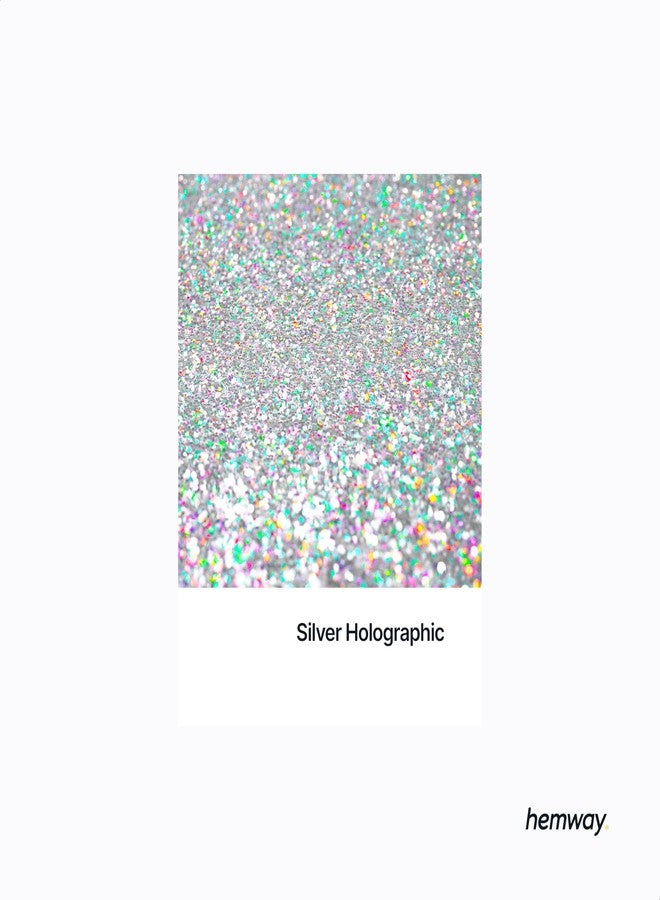 Hemway Glitter Grout Additive add Sparkle to Mosaic Tiles, Bathrooms, Wet Rooms, Kitchens, Tiled Based Rooms and Cement Based Grouts 100g / 3.5oz - Silver Holographic - Image 2