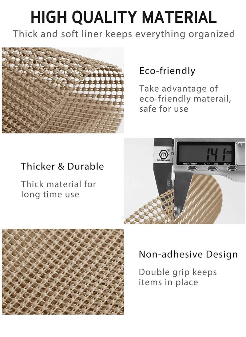 GRACIOUS MART Gracious Mart Anti Slip Drawer Mat for Shelf and Shelves Strong and Durable NonAdhesive Grip Liner Mat for Bedroom Wardrobe Cabinet and Kitchen Place mats Cream Pack of 1 30 X 500  - Image 4