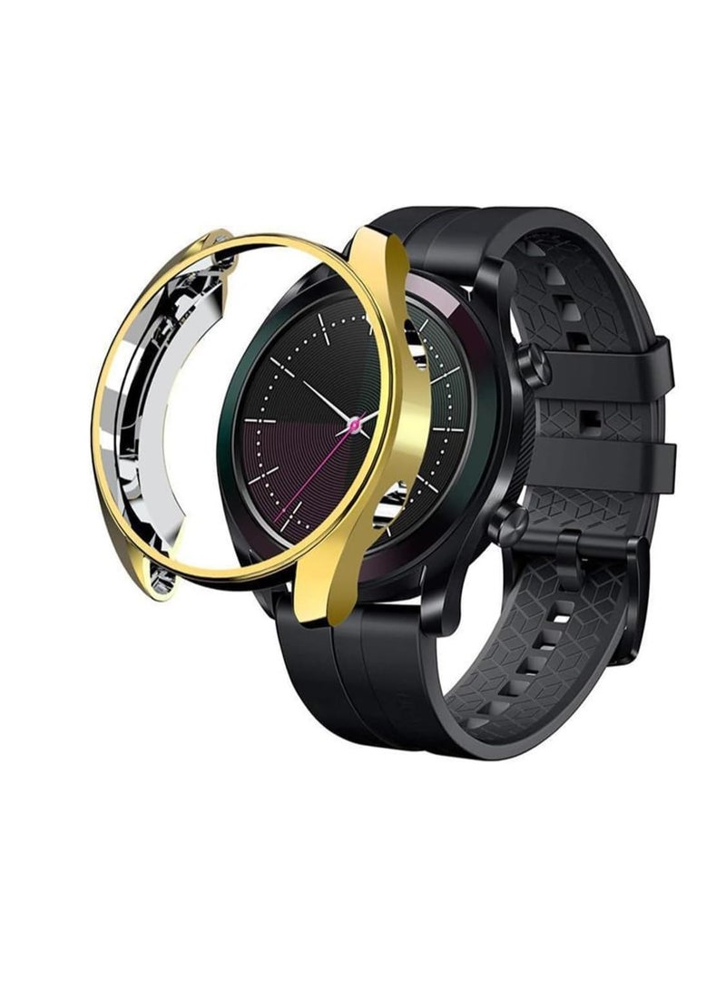 Silicone protection cover for 360 degree protection with screen protection for Huawei GT2 watches size 46 mm Rose Gold color, not suitable for any other type of watch - Image 1