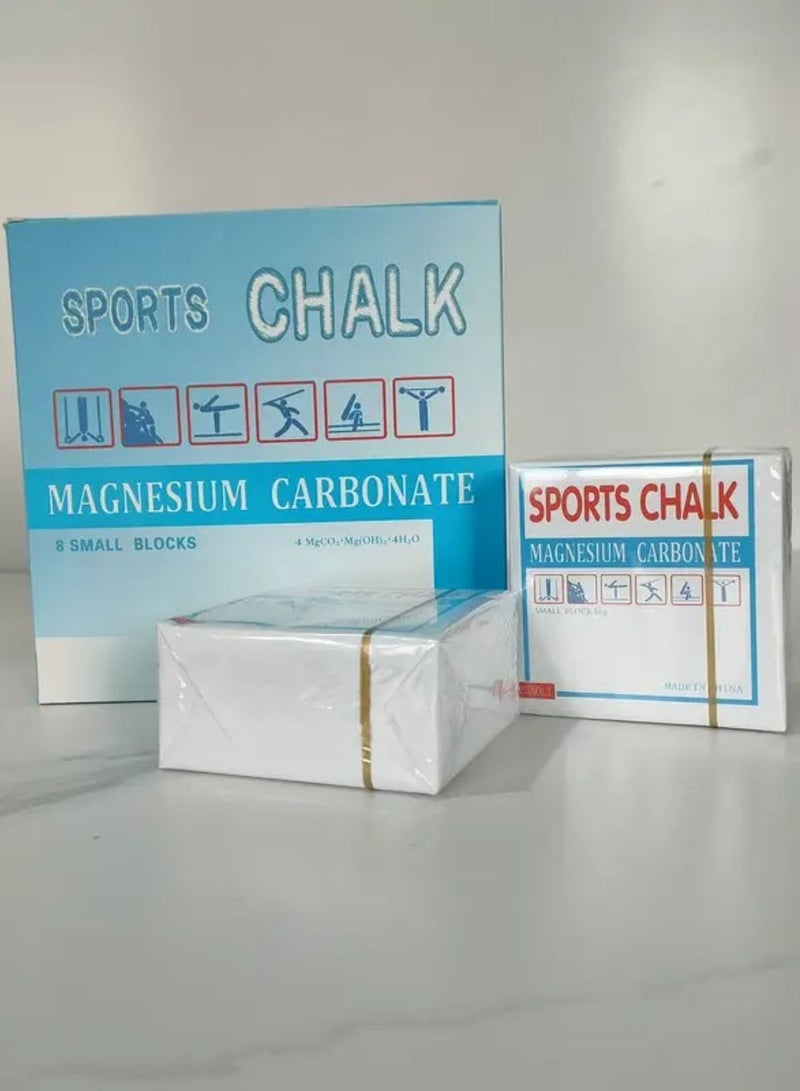 8pcs Weight Lifting Sports Chalk Magnesium Powder Blocks Gym Chalk Anti-Skid Rhythmic Gymnastics Weightlifting Rock Climbing Fitness Training Magnesium Brick - Image 1
