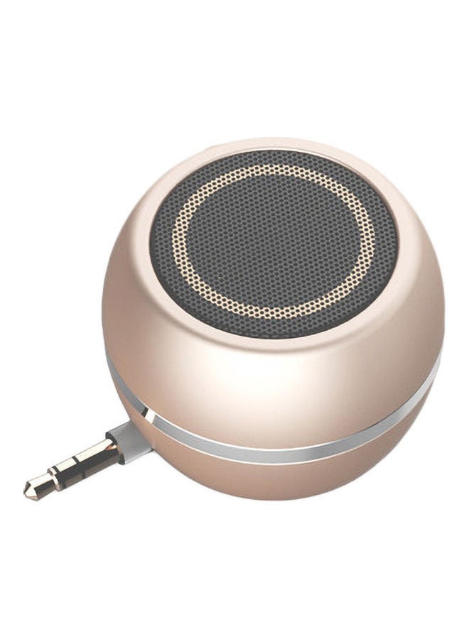 NIBEMINENT A5 3.5mm Mini Music Speaker Loudspeaker Sound Amplifier for Mobile Phone Laptop Golden - Image 1