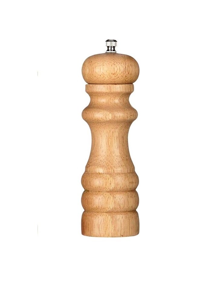 AtrauX AtrauX Salt and Pepper Mills European Beech Wooden Manual Pepper Grinder Food Carbon Steel Grinder 8' Salt Mill  - Image 1
