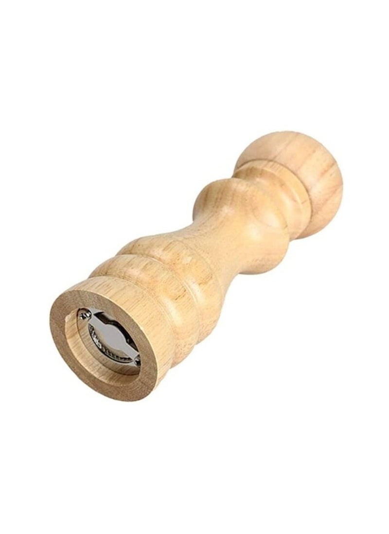 AtrauX AtrauX Salt and Pepper Mills European Beech Wooden Manual Pepper Grinder Food Carbon Steel Grinder 8' Salt Mill  - Image 2