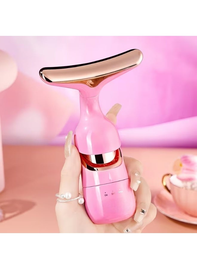 High-Frequency 3-in-1 Vibrating Massager – Face, Neck & Eye Care Device with 3 Interchangeable Heads - Image 2