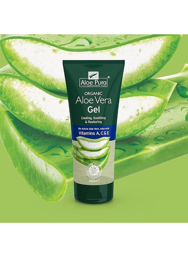Aloe Pura Organic Aloe Vera Gel, Infused With Vitamin A, C And E, Cooling, Soothing And Restoring, 200Ml - Image 3