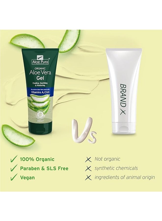 Aloe Pura Organic Aloe Vera Gel, Infused With Vitamin A, C And E, Cooling, Soothing And Restoring, 200Ml - Image 5