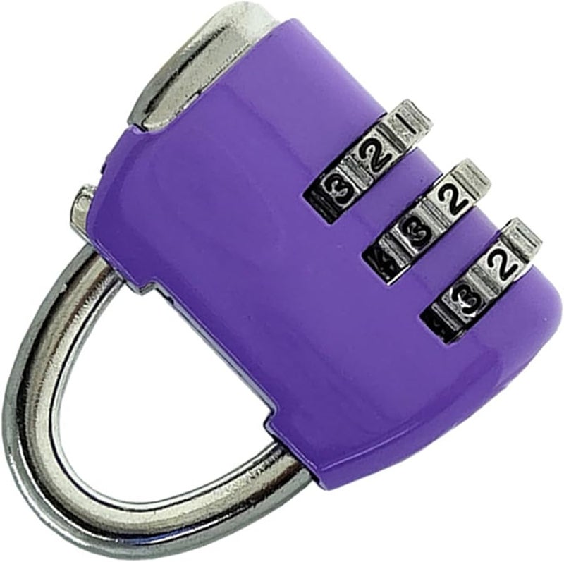 Yosoo Heavy Duty Zinc Alloy Combination Padlock for Suitcase Luggage Locker Security Purple - Image 1