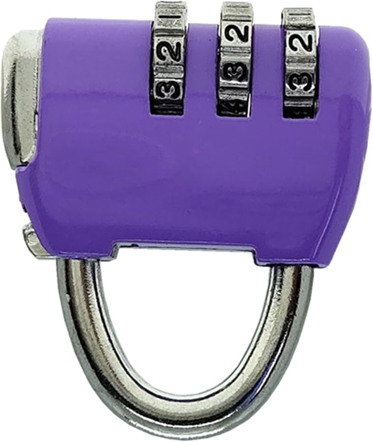 Yosoo Heavy Duty Zinc Alloy Combination Padlock for Suitcase Luggage Locker Security Purple - Image 3