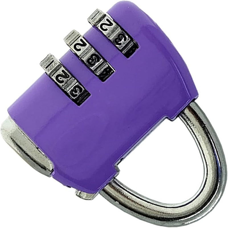 Yosoo Heavy Duty Zinc Alloy Combination Padlock for Suitcase Luggage Locker Security Purple - Image 4