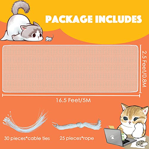 TTEDOYE Cat Balcony Rail Net Cat Anti-Fall Netting Pet Balcony Mesh Fence Net Child Safety Screen Protection Crib Mesh for Pets - Image 2