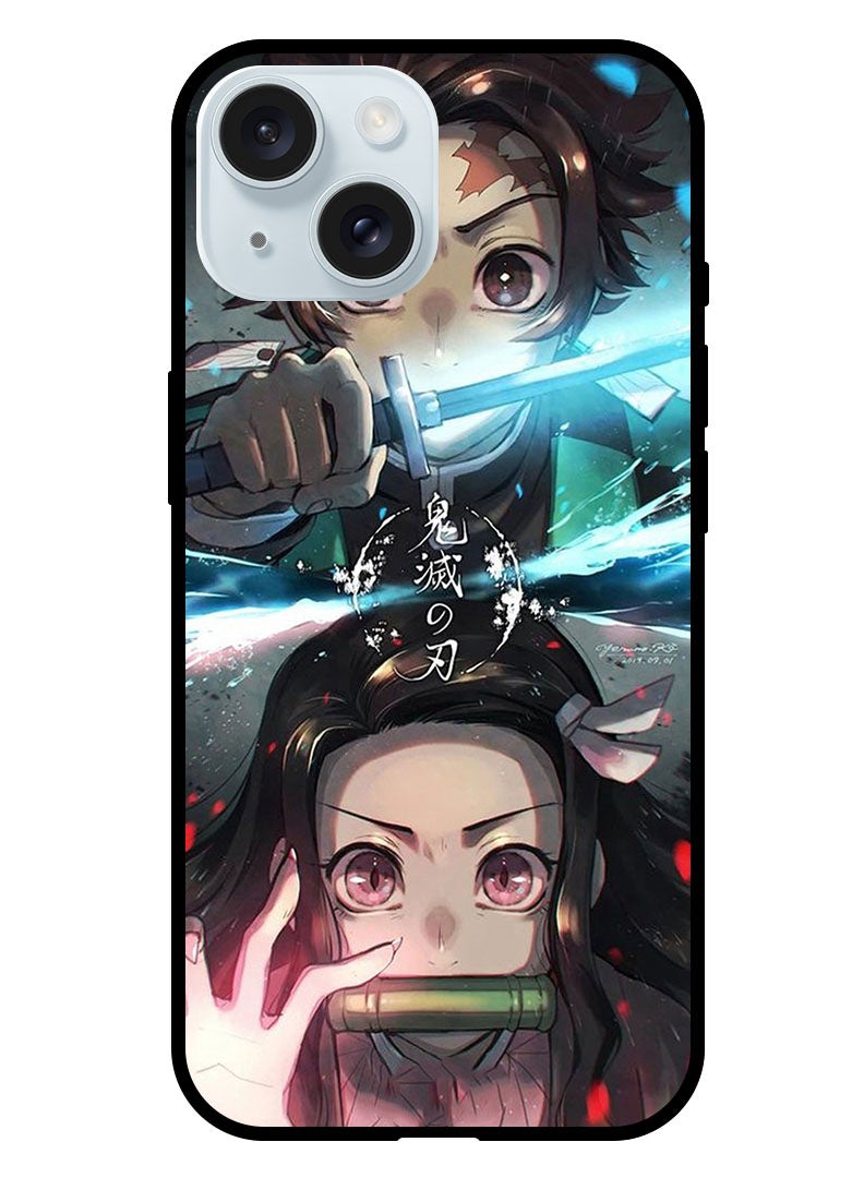 Theodor Protective Case Anti Scratch Shock Proof Bumper Cover For iPhone 15 Animation Tanjiro - Image 1