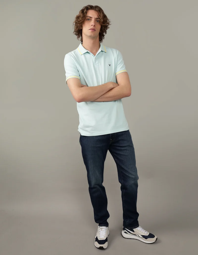 امريكان ايجل Dark Clean Athletic Rinse Wash Straight Jeans