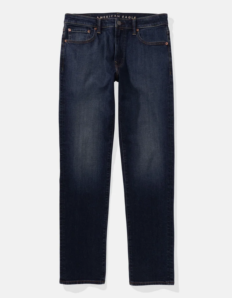 امريكان ايجل Dark Clean Athletic Rinse Wash Straight Jeans