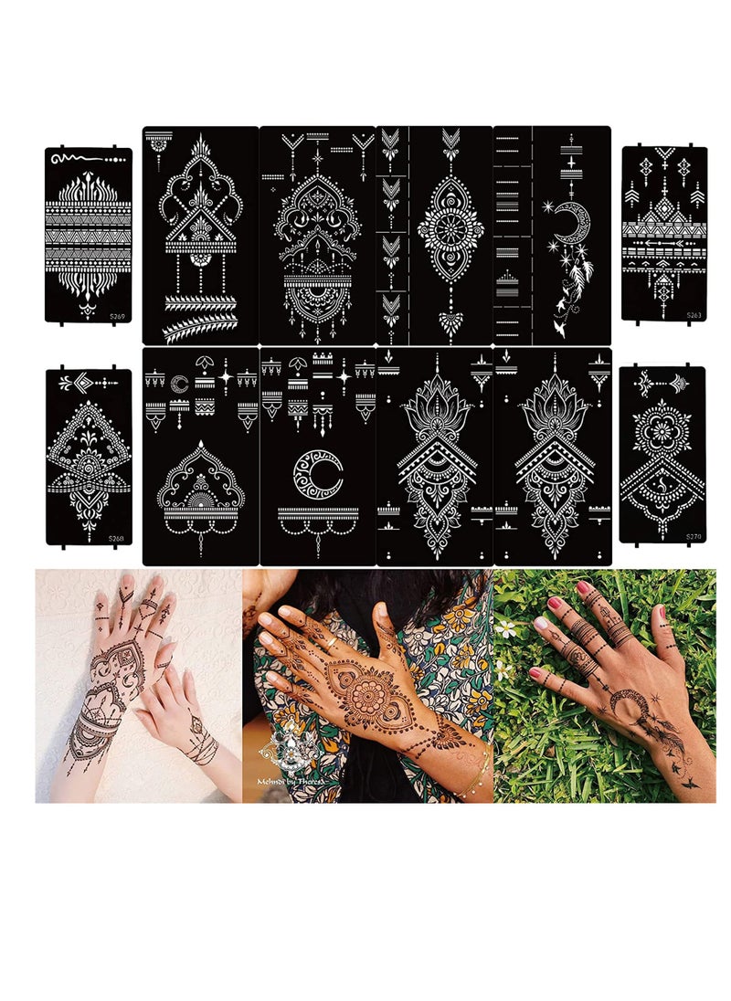 Temporary Tattoo Stencils, 12 Sheets of Self-Adhesive Henna Designs, Reusable Body Art Stickers for Kids and Adults, Creative Painting Templates - pzsku/ZF58BD39F1F5882E97F6AZ/45/_/1722851005/ab11b4f0-01c5-467d-a078-7d7731f9344b