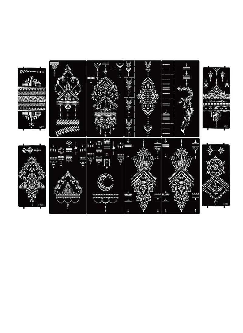 Temporary Tattoo Stencils, 12 Sheets of Self-Adhesive Henna Designs, Reusable Body Art Stickers for Kids and Adults, Creative Painting Templates - pzsku/ZF58BD39F1F5882E97F6AZ/45/_/1722851372/84647931-c3a4-42f3-b8d5-492a1831c801