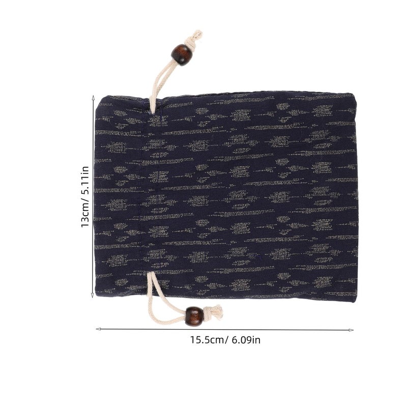 Large Embroidered Velvet Jewelry Pouch Drawstring Bag Travel Organizer Storage - Image 3