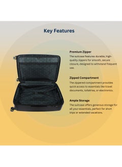 NATIONAL GEOGRAPHIC National Geographic RPET Balance Luggage Sets, Hardshell Durable Lightweight Suitcase 4 Double Wheels TSA Lock 3pcs Travel Trolley Bags Black (20+24+28 Inch).  - Image 3