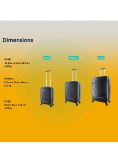 NATIONAL GEOGRAPHIC National Geographic RPET Balance Luggage Sets, Hardshell Durable Lightweight Suitcase 4 Double Wheels TSA Lock 3pcs Travel Trolley Bags Black (20+24+28 Inch).  - Image 4