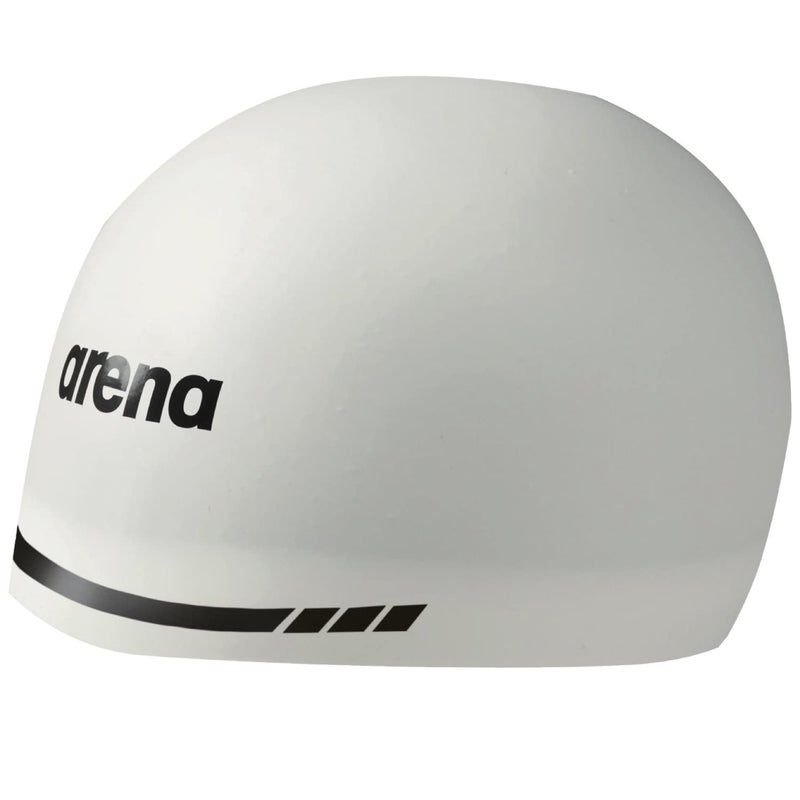 Arena 3D Soft USA Unisex Adult Silicone Swim Cap for Men and Women Swimming Pool Practice and Racing Swim Kit, White, Large - Image 1