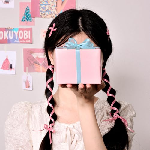 Ribest 1/4 Inch Solid Double Face Satin Ribbon Set for Gift Wrapping Hair Bows Craft Sewing-100 Yards (5 Yards*20 Colors) - Image 3