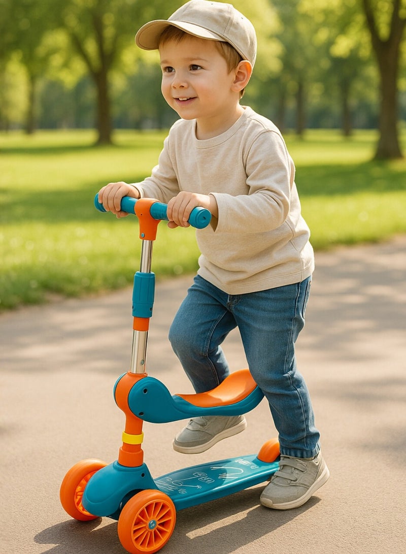 3-Wheel Plastic Scooter with Double Seat, 3 Height Levels 24-4 from 3A - Image 2